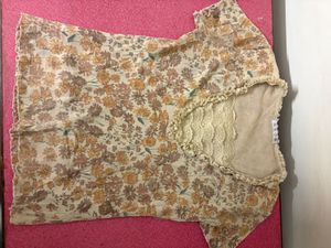 Floral Lace Trim Top