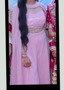 💕 Beautiful Baby Pink Party Wear Dress