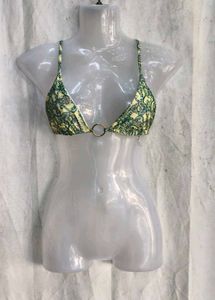 25810. Paisley Print Bikini Top with Gold Ring