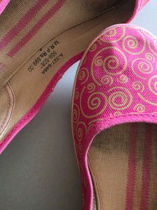 Pink Embroidered Ballet Flats