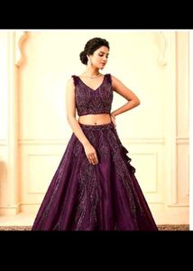 Stunning Purple Embellished Lehenga Choli