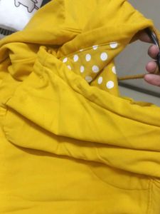 Yellow Coloured Hoodie Sweatshirt