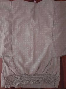 Elegant Light Green flared sleeve top