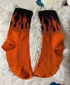 Fire Flame Pattern Crew Socks