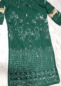 Emerald Green Embellished Kurta
