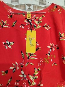 Red Floral Print Maxi Dress