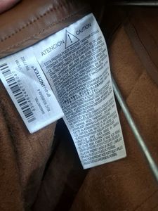 Brown Faux Leather Skirt with Belt