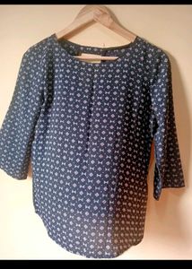 Chic Patterned 3/4 Sleeve Top