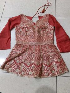 Exquisite  &amp; Gold Embroidered Lehenga Choli Top