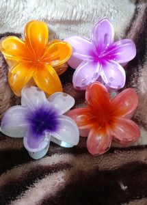 Floral Hair Clips - Set of Four