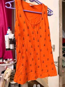 Orange Eiffel Tower Tank Top