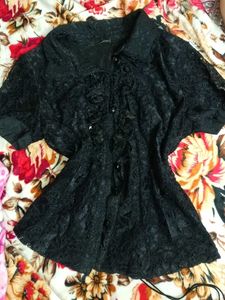 Elegant Black Lace Top