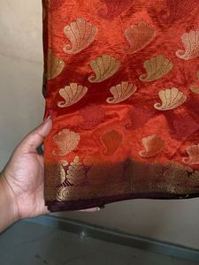 Beautiful Silk Saree with Paisley Motifs