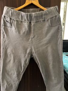 Light Grey Elastic Waist Jeans