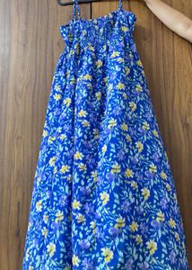 Blue Floral Maxi Dress