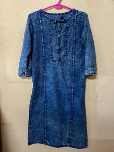 Denim Style Kurta 34-36 fit
