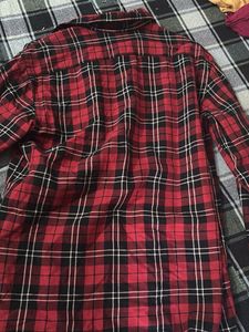 Classic Red &amp; Black Plaid Flannel Shirt