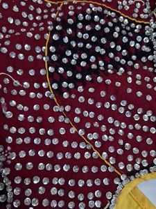 Navratri yellow maroon baby girl lehenga