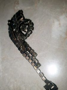 Sparkling Black &amp; Clear Rhinestone Brooch