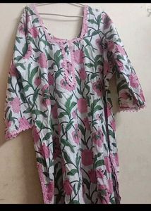 Beautiful Floral Kurta Set with Dupatta