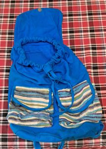 Blue Canvas Backpack Bag