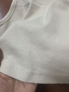 H&amp;M Ribbed Cropped Tank Top