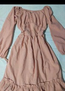 Korean mini ruffle dress