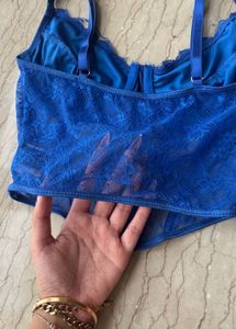 blue corset top