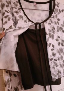 Floral Print Shrug with Tank Top