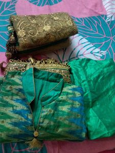 Teal &amp; Gold Pakistani Suit