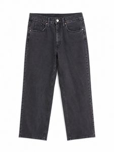 H&amp;M Grey Wash Wide Leg Jeans