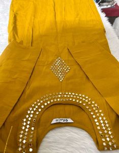 Elegant Yellow Kurta Set with Embellishments