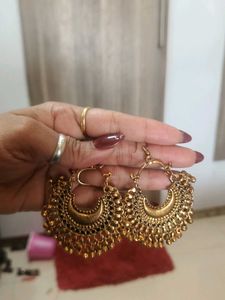 combo🫰Boho Jhumka Earrings Set   free surprise gi