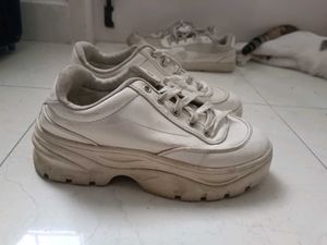 Chunky PU Platform Sneakers