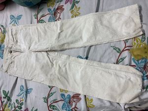 Cream Corduroy Pants velvet