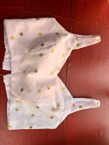 White Blouse with Gold Embellishments