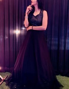 Elegant Black Sequined Gown