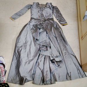 Grey Embellished Ethnic Gown for 12-14 year girl