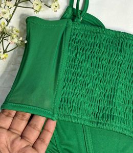 Green Corset Top Imported