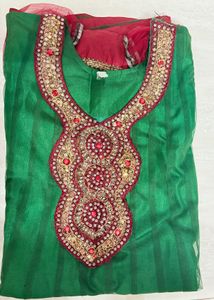 Green Embroidered Anarkali Kurta