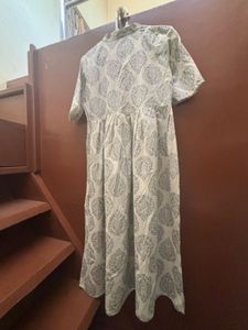 Anouk Cream Printed Kurti Dress - Feeling Festive