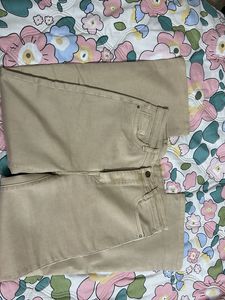 Women Straight Fit Denim Camel Colored Jeans