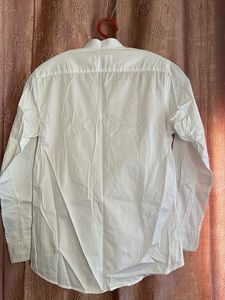 Classic White Band Collar Shirt