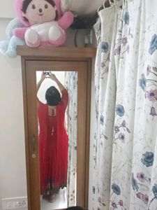Red Anarkali Dress