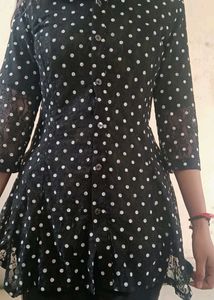 Chic Polka Dot Kurta for Women