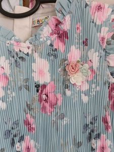 Beautiful Floral Print Tiered Dress