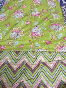 Beautiful Green Floral Dress Material @ 100per mtr