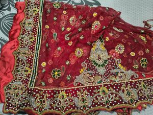 Heavy Bridal Maroon Stone work Lehenga