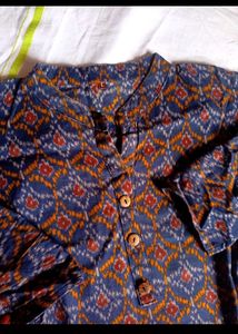 Jaipuri Cotton Kurti Pant Set
