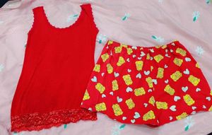 Cute Red Pajama Set
